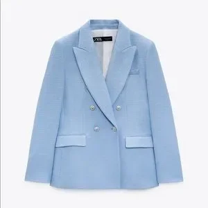 double breasted jacketとOne shoulder SK Blazers Business Casual Fall Fashion 2025 Padded Shoulder